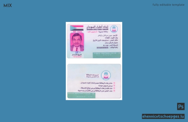 Beispiel einer Karte der sudanesischen Ärztegewerkschaft (Vorschau)